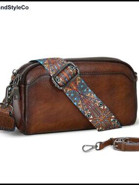 Genuine Leather Satchel Crossbody Bag Women Handbag Shoulder Purse Travel